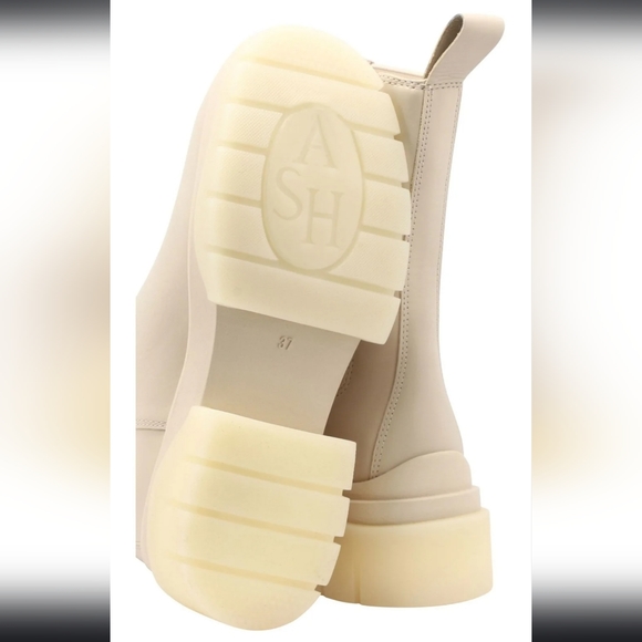 Ash AS-Storm Boot Sz 37M Cream Leather Boot - Picture 5 of 5